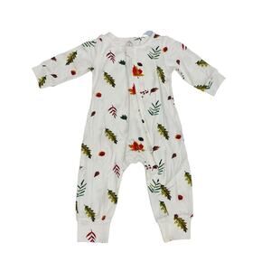 NWT Tickety-Boo 12-18M Autumn Leaves Zipper Romper